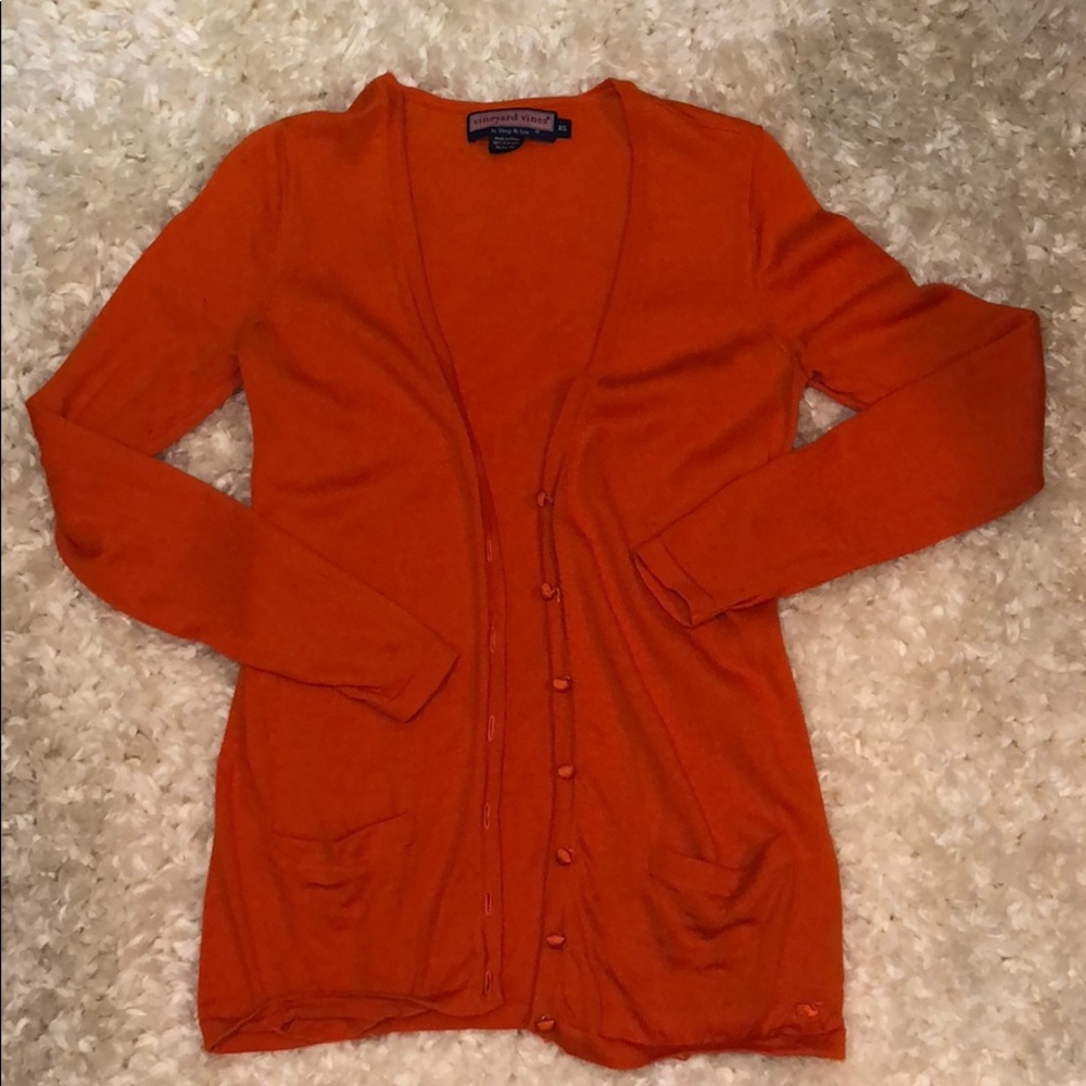 Vineyard Vines✨ orange sweater XS